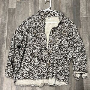 Oversized Cheetah Print Jacket